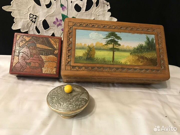 Шкатулка СССР, ручная роспись