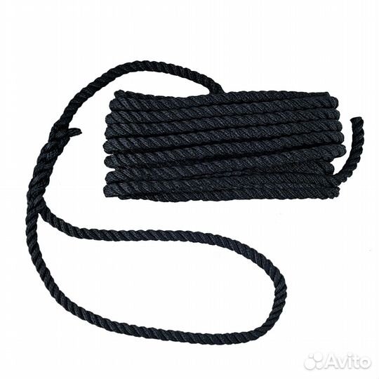 Трос швартовый с огоном трёхпрядный, 8мм*7,62м