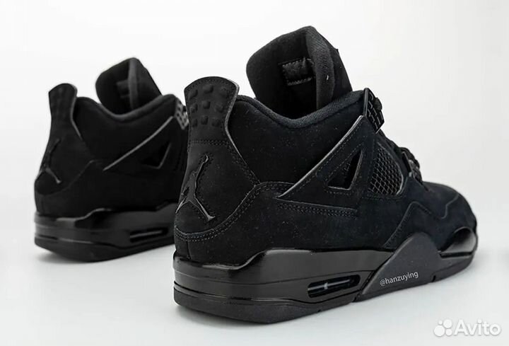 Nike air jordan 4 black cat 41-45 мужские