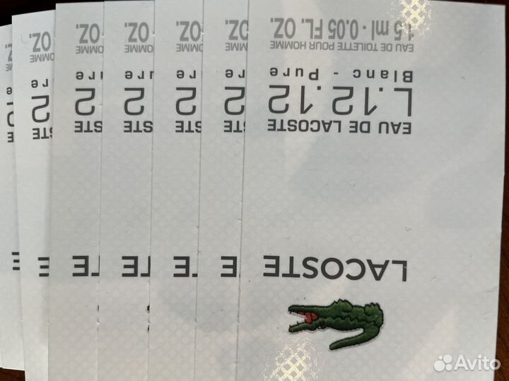 Lacoste Blanc мужские оригинал 50шт