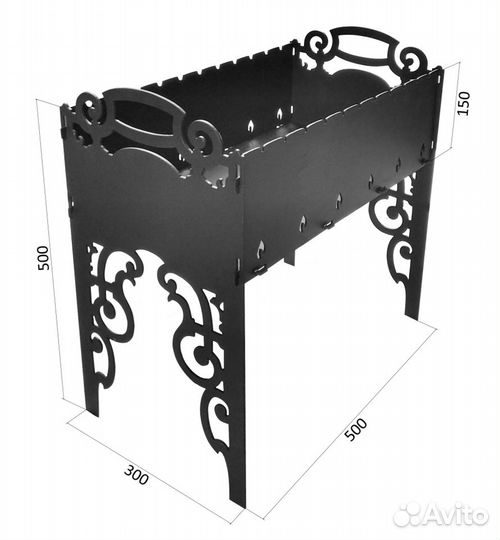 Мангал разборный 50 (3,0 мм) с сумкой