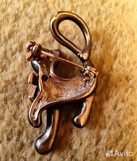 Винтажная брошь эмаль 