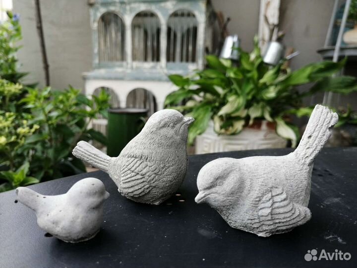 Птички из бетона