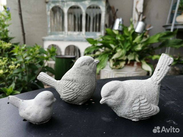 Птички из бетона