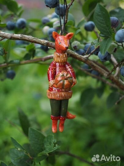 Елочная игрушка ручной работы Лисенок