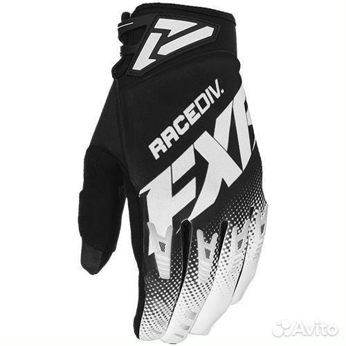 Перчатки FXR Factory Ride Adjustable MX Black/Whit