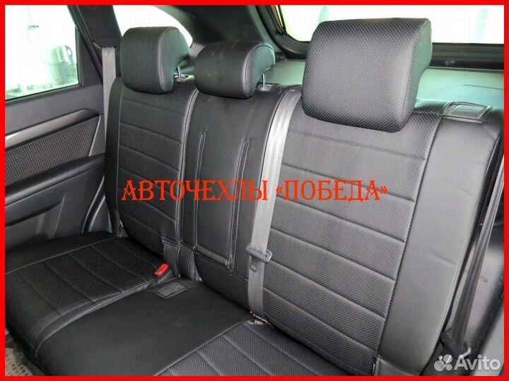 Чехлы Chevrolet Captiva из экокожи чёрные Классика