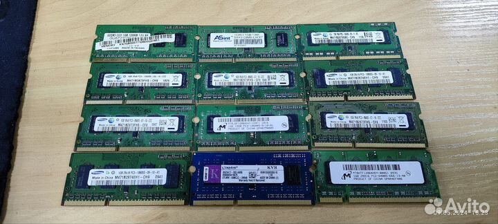 Sodimm DDR3 1gb 1066-1333mhz разные