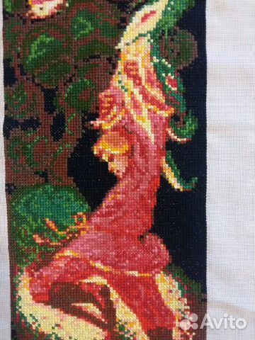 Картина вышитая крестиком, ручная работа