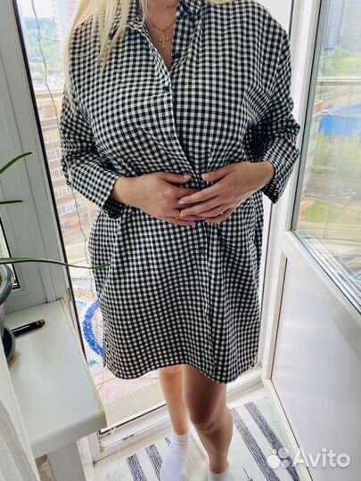 Платье рубашка zara m