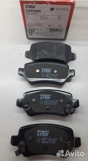 Колодки задние дисковые opel astra H G F/KIA ceed