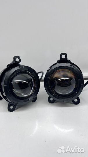 Линзованные противотуманные фары на Приору