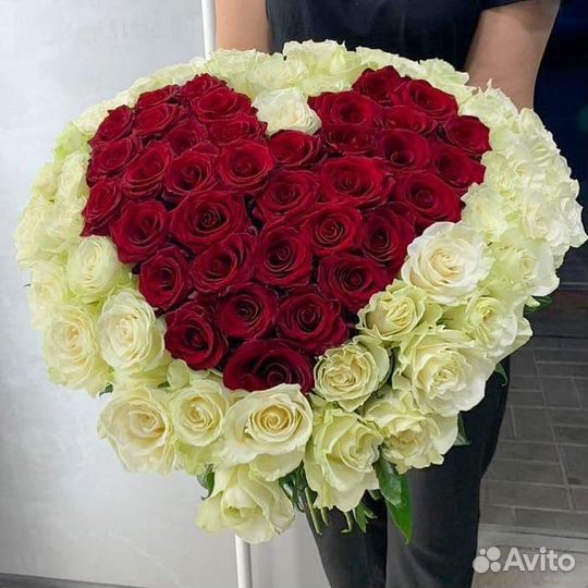 Букет сердцем