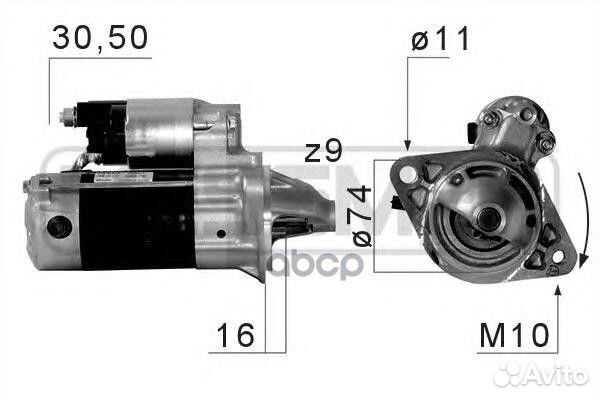 Стартер toyota RAV 4 II 1.8 01/ corolla 1.6 00