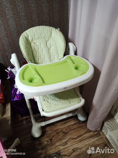 Детский стул для кормления и качели