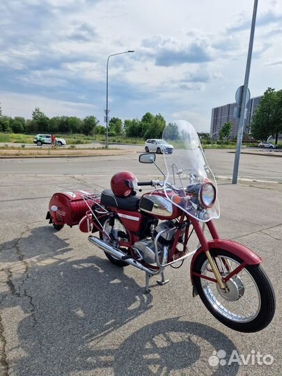 Мотоцикл Ява 350-634.01 с прицепом. Мотопоезд :)