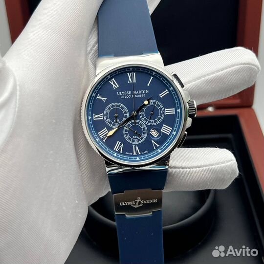 Мужские кварцевые часы Ulysse Nardin синие