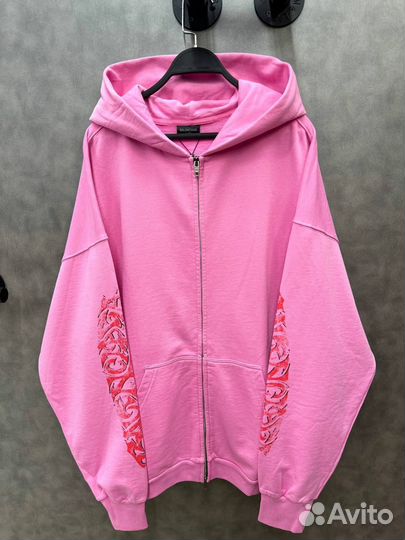 Худи balenciaga розовая