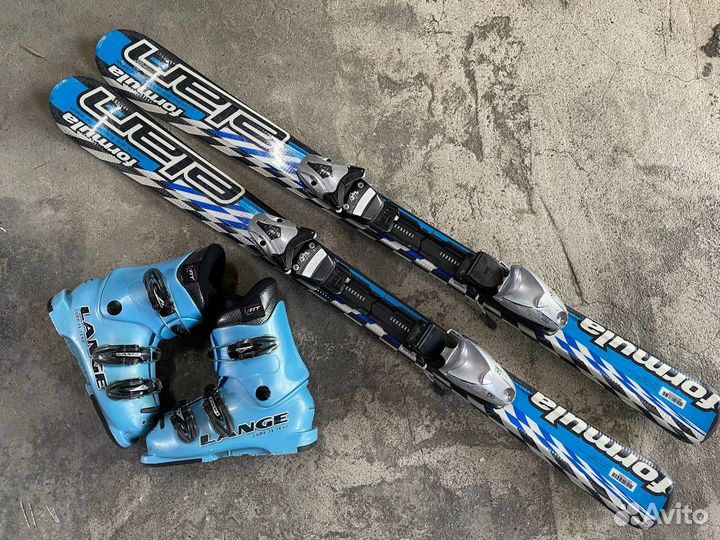 Детские горные лыжи 110 + ботинки комплект