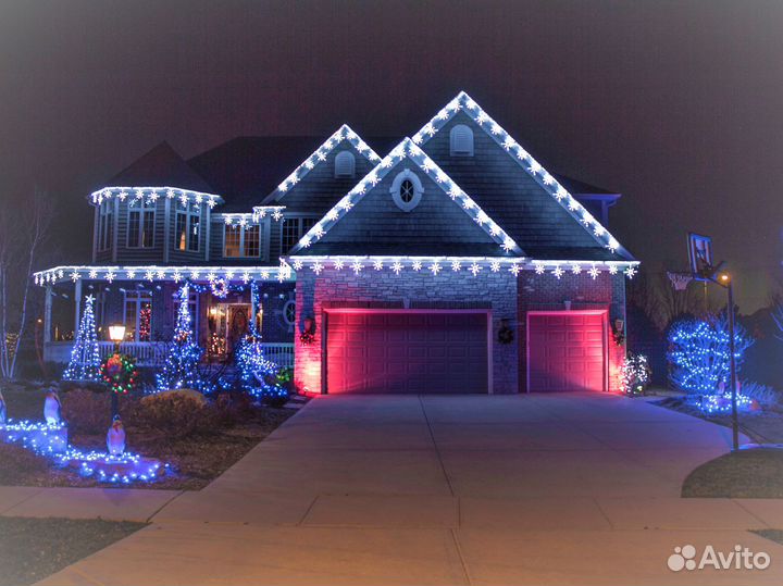 Украшение дома / Новогоднее освещение фасада