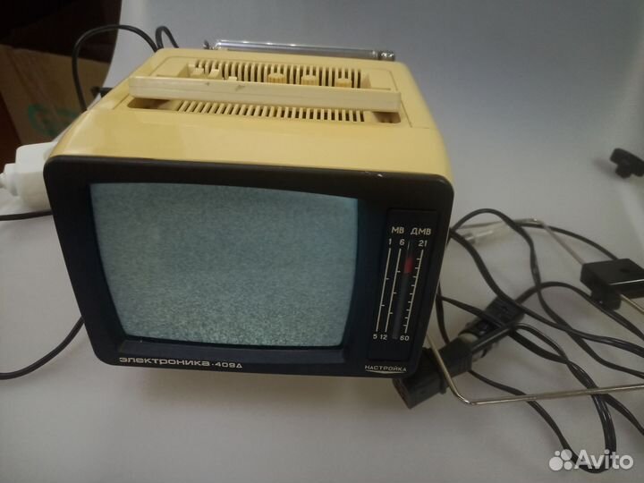 Телевизор СССР Электроника 409д рабочий, оригинал