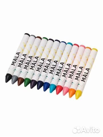 Восковые мелки икеа мола, 12шт. разноцветный