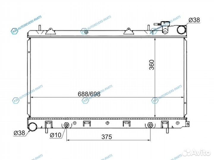 SG-SB0001-02 Радиатор subaru foresterimpreza 02