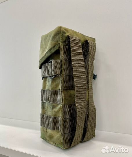Закрытый подсумок для 2х магазинов ак, мох