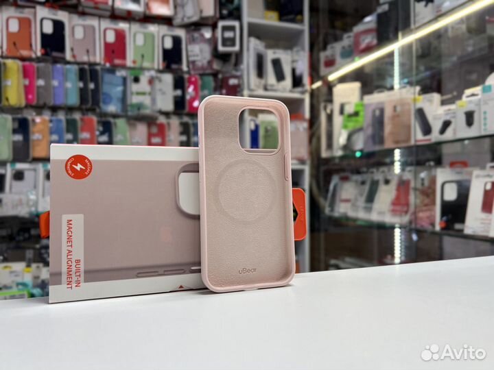 Чехол на iPhone 13 pro magsafe светло розовый