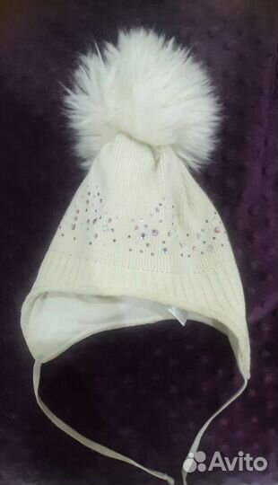 Шапка зимняя для девочки 50-54