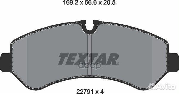 Колодки тормозные задние 2279101 Textar
