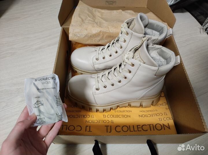 Ботинки зимние женские, натуральная кожа, 38