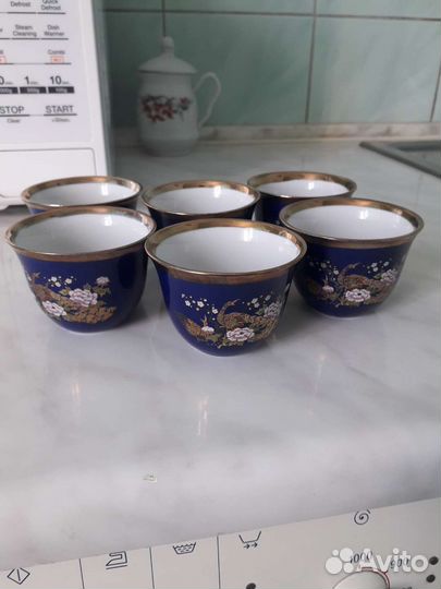 Стаканчики 6 шт., кобальт