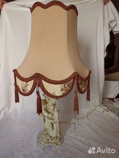 Стариная лампа фарфор Дрезден