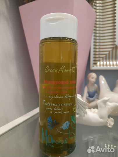 Матирующий тоник для лица green mama