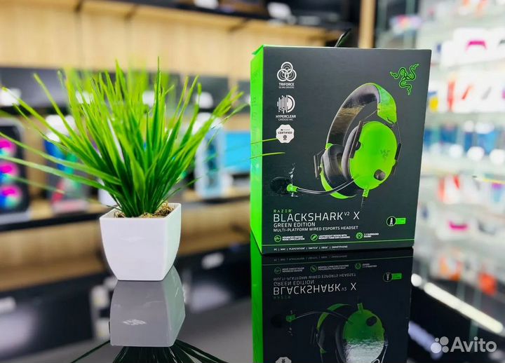 Проводная гарнитура Razer Blackshark V2 X зеленые