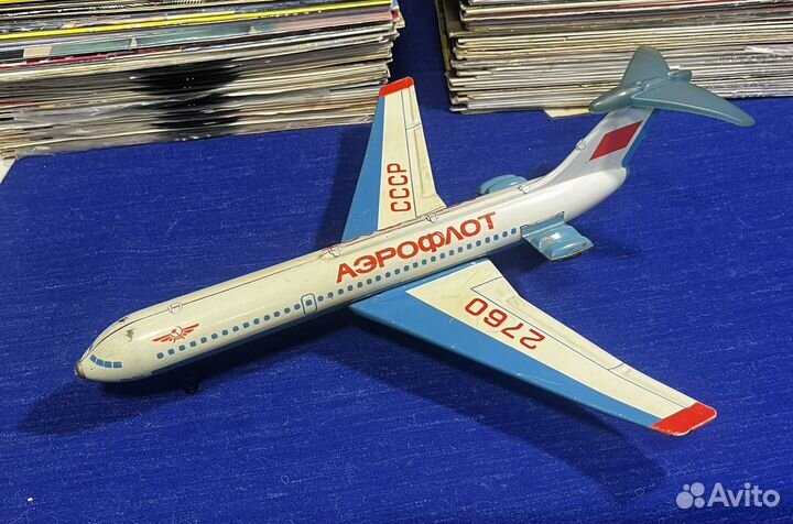 Самолёт аэрофлот детская игрушка инерционная метал
