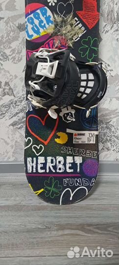 Сноуборд Sherbet 138cm+крепления Volki