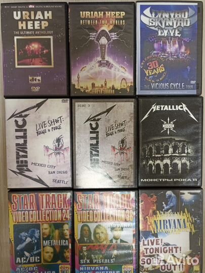Музыка на DVD :хеви-метал,хард-рок,панк,глэм и др