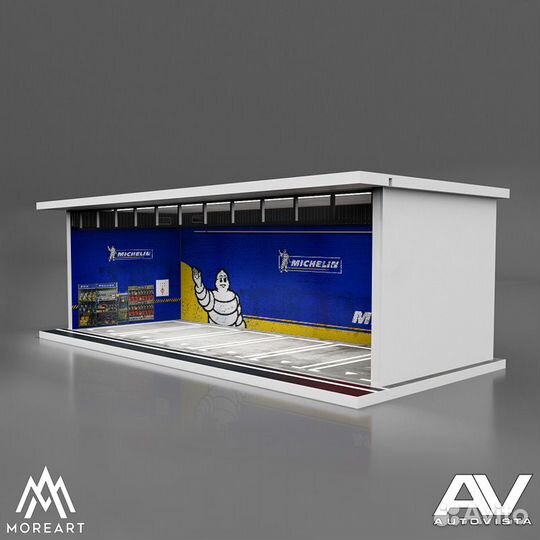 Бокс-диорама 1:64 Michelin MoreArt