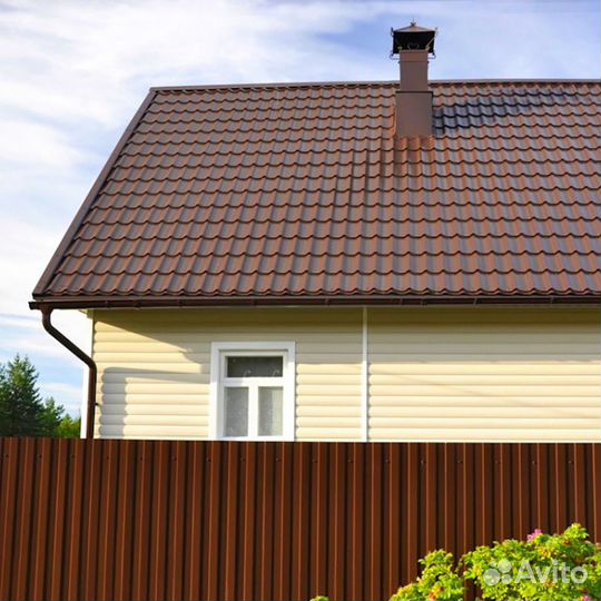 Металлочерепица Монтерей Люкс Плюс рал 8017 Шокола