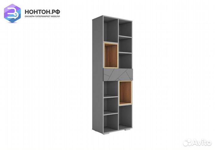 Стеллаж Гранж серый шифер / дуб крафт золотой / ма