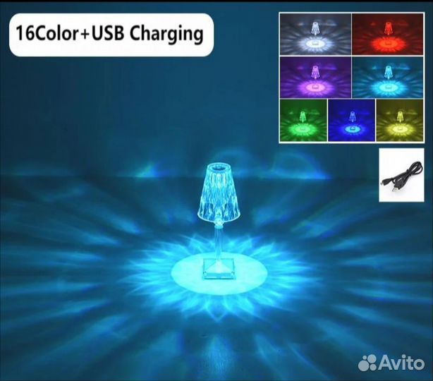 Лампа настольная ночник с пультом д/у