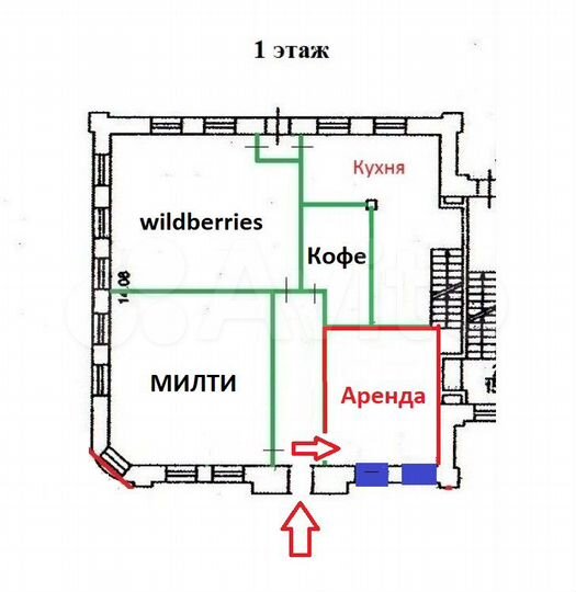 Торговое помещение, 25 м² на трафике
