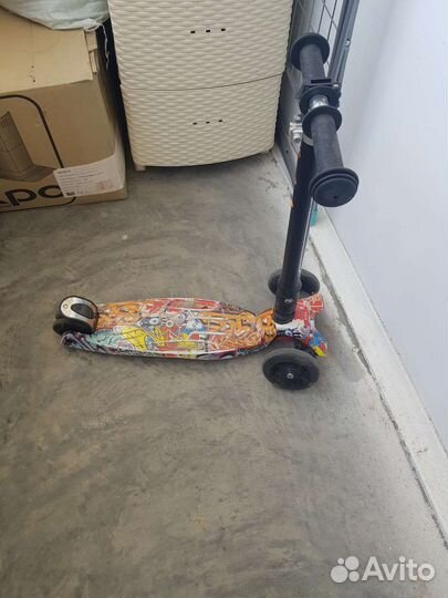 Самокат детский трехколесный бу