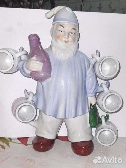 Штоф бутылка Гном с портфелем гдр