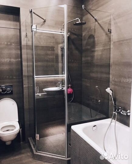 Душевые из закалённого стекла, по вашим размерам