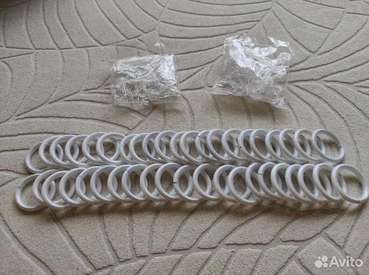 Кольца и крючки для карниза металл