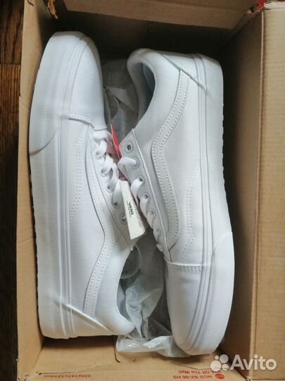 Vans, old scool, оригинал, белые, 44,5 русский