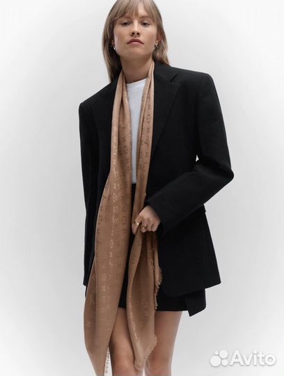 Шаль Louis Vuitton Monogram light brown capuccino